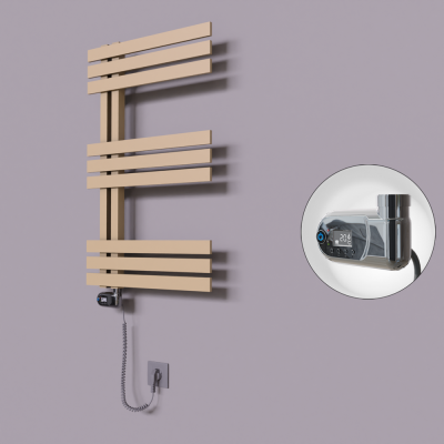 Radiva - Thames Dekoratif Elektrikli Havlupan 600x800 Kapuçino (Thesis Termostat) 300W (1)