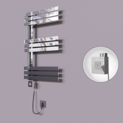 Radiva - Thames Dekoratif Elektrikli Havlupan 600x800 Krom (KTX1 Termostat) 200W Spiral Kablolu