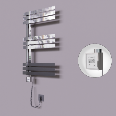 Radiva - Thames Dekoratif Elektrikli Havlupan 600x800 Krom (KTX3 Termostat) 200W Spiral Kablolu