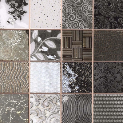 DUNE - Dune Tiffany Black Duvar Dekoratif Karo 28,1 x 28,1 cm