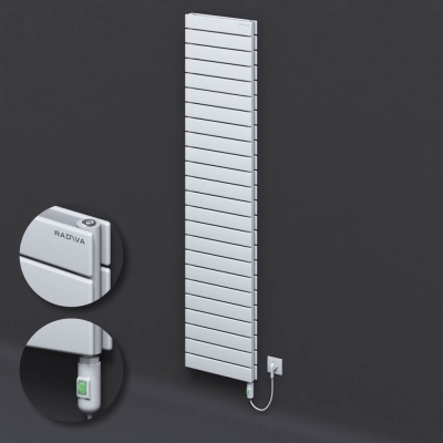 Radiva - Tip 20H Elektrikli Çelik Dekoratif Radyatör 1772x400 Beyaz (On/Off Düğmeli) 1200W
