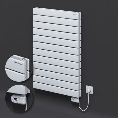 Radiva - Tip 20H Elektrikli Çelik Dekoratif Radyatör 884x600 Beyaz (Thesis Termostat) 900W