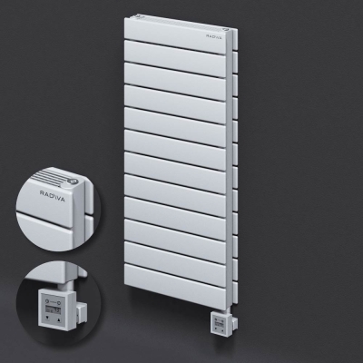 Radiva - Tip 21H Elektrikli Çelik Dekoratif Radyatör 884x400 Beyaz (KTX3 Termostat) 1000W - 500