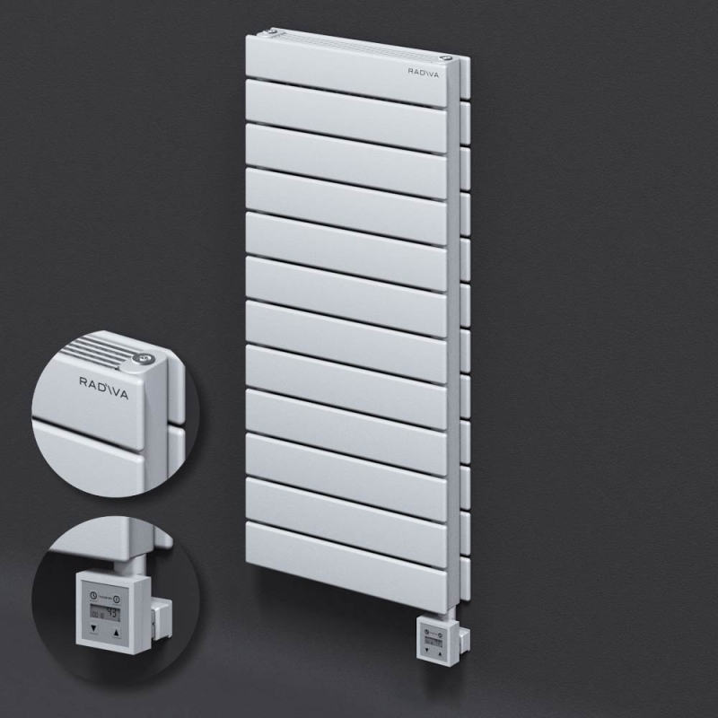 Tip 21H Elektrikli Çelik Dekoratif Radyatör 884x400 Beyaz (KTX3 Termostat) 1000W - 221H08840400B1PE7100