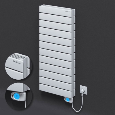 Radiva - Tip 21H Elektrikli Çelik Dekoratif Radyatör 884x400 Beyaz (Musa Termostat) 900W