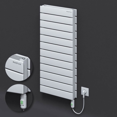 Radiva - Tip 21H Elektrikli Çelik Dekoratif Radyatör 884x400 Beyaz (On/Off Düğmeli) 900W