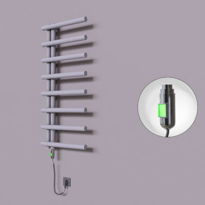 Radiva - Tuna Dekoratif Elektrikli Havlupan 500x1150 Gri (On/Off Düğmeli) 300W - 500