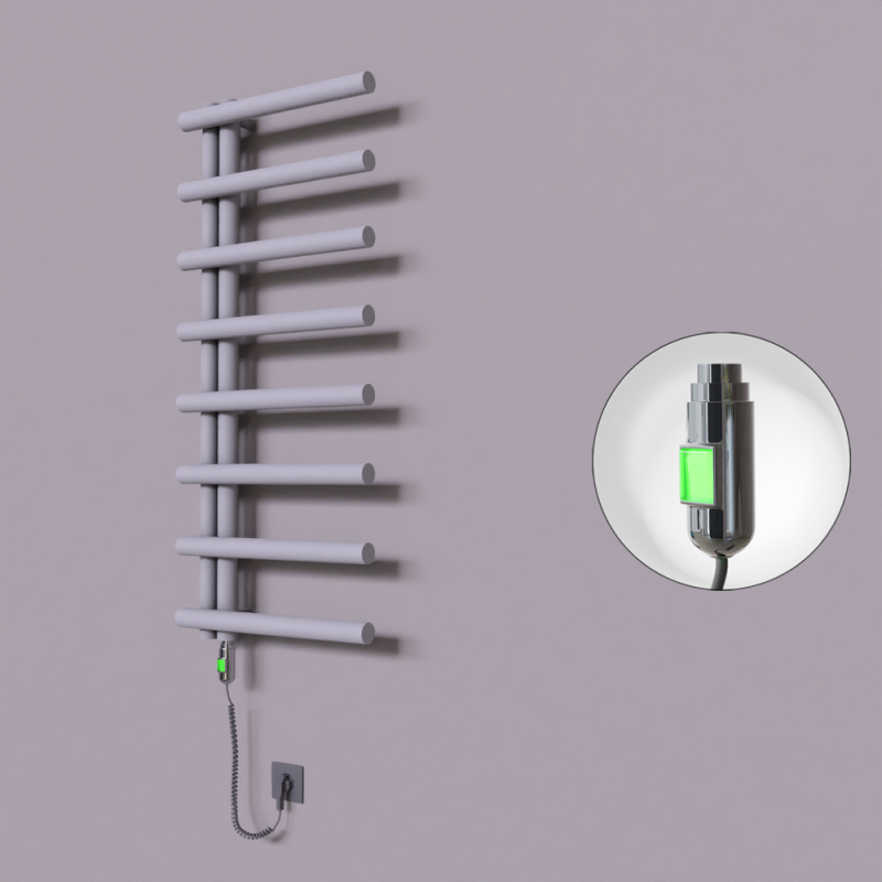 Tuna Dekoratif Elektrikli Havlupan 500x1150 Gri (On/Off Düğmeli) 300W - 1TUN05001150B4TE1030