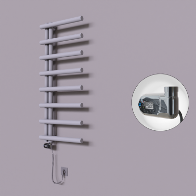 Radiva - Tuna Dekoratif Elektrikli Havlupan 500x1150 Gri (Thesis Termostat) 300W