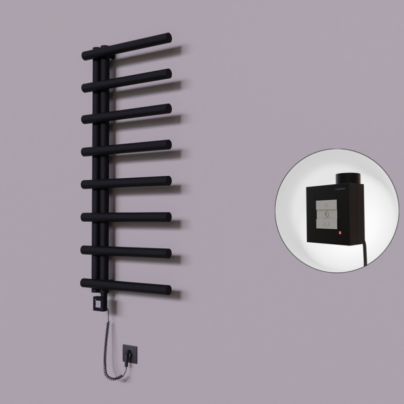 Tuna Dekoratif Elektrikli Havlupan 500x1150 Kapuçino (KTX1 Termostat) 300W Spiral Kablolu - 1TUN05001150BKTEB030-K