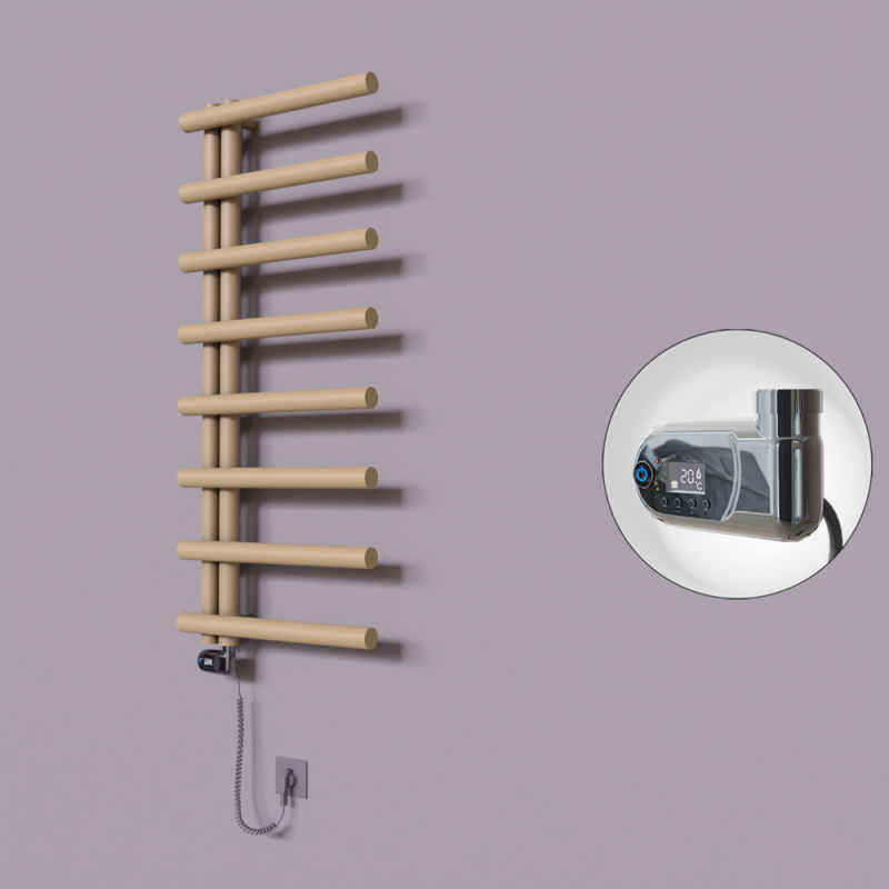 Tuna Dekoratif Elektrikli Havlupan 500x1150 Kapuçino (Thesis Termostat) 300W - 1TUN05001150BKTE2030