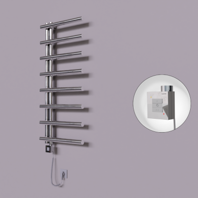 Radiva - Tuna Dekoratif Elektrikli Havlupan 500x1150 Krom (KTX1 Termostat) 300W Spiral Kablolu (1)
