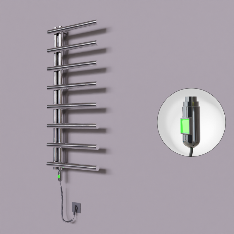 Tuna Dekoratif Elektrikli Havlupan 500x1150 Krom (On/Off Düğmeli) 300W - 1TUN05001150K1PE1030
