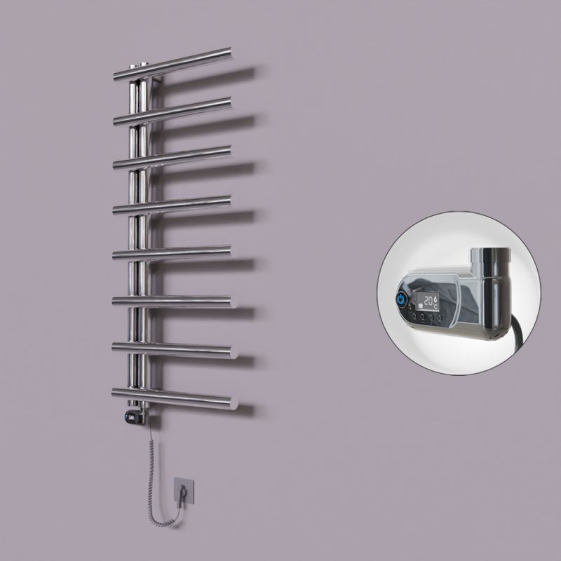 Tuna Dekoratif Elektrikli Havlupan 500x1150 Krom (Thesis Termostat) 300W - 1TUN05001150K1PE2030