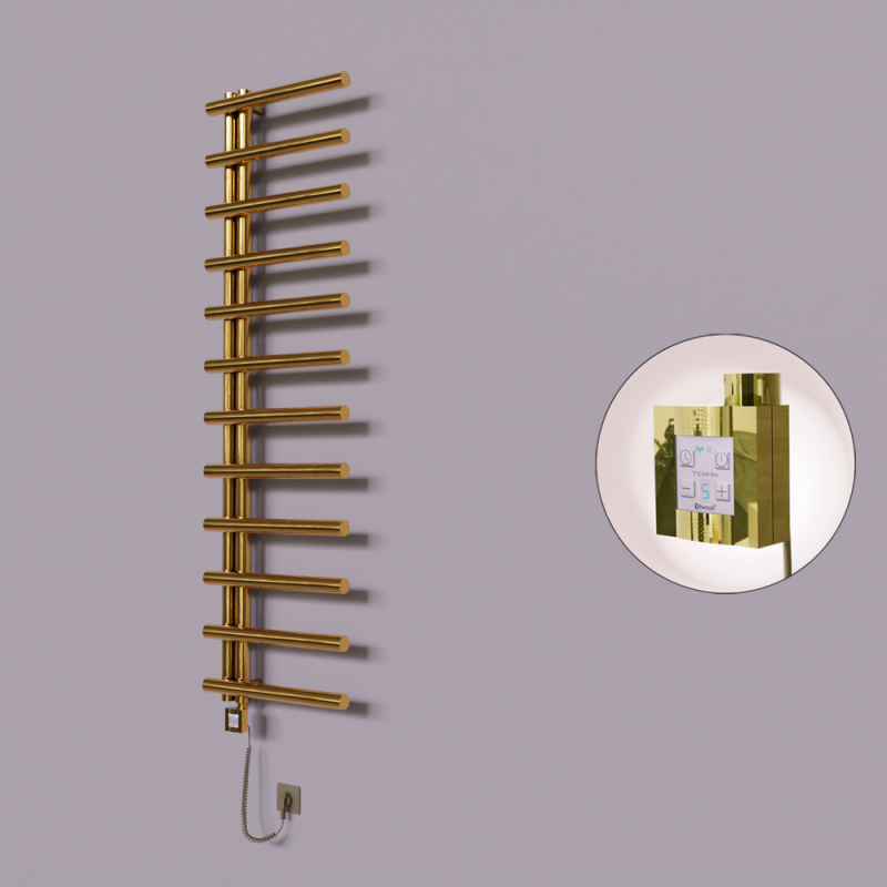 Tuna Dekoratif Elektrikli Havlupan 500x1750 Altın (KTX4 Termostat) 300W Spiral Kablolu - 1TUN05001750K2PEC030-K