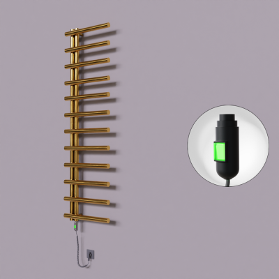 Radiva - Tuna Dekoratif Elektrikli Havlupan 500x1750 Altın (On/Off Düğmeli) 300W (1)