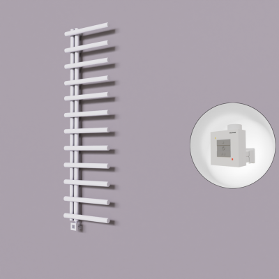 Radiva - Tuna Dekoratif Elektrikli Havlupan 500x1750 Beyaz (KTX1 Termostat) 600W