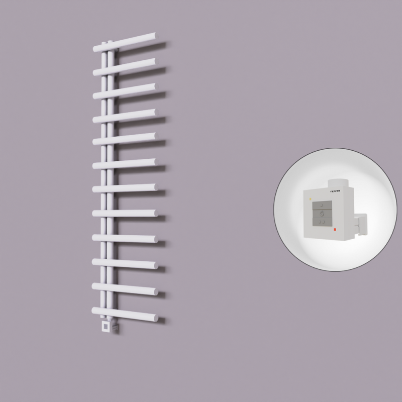 Tuna Dekoratif Elektrikli Havlupan 500x1750 Beyaz (KTX1 Termostat) 600W - 1TUN05001750B1TEB060