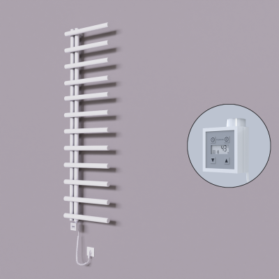 Radiva - Tuna Dekoratif Elektrikli Havlupan 500x1750 Beyaz (KTX3 Termostat) 600W Spiral Kablolu