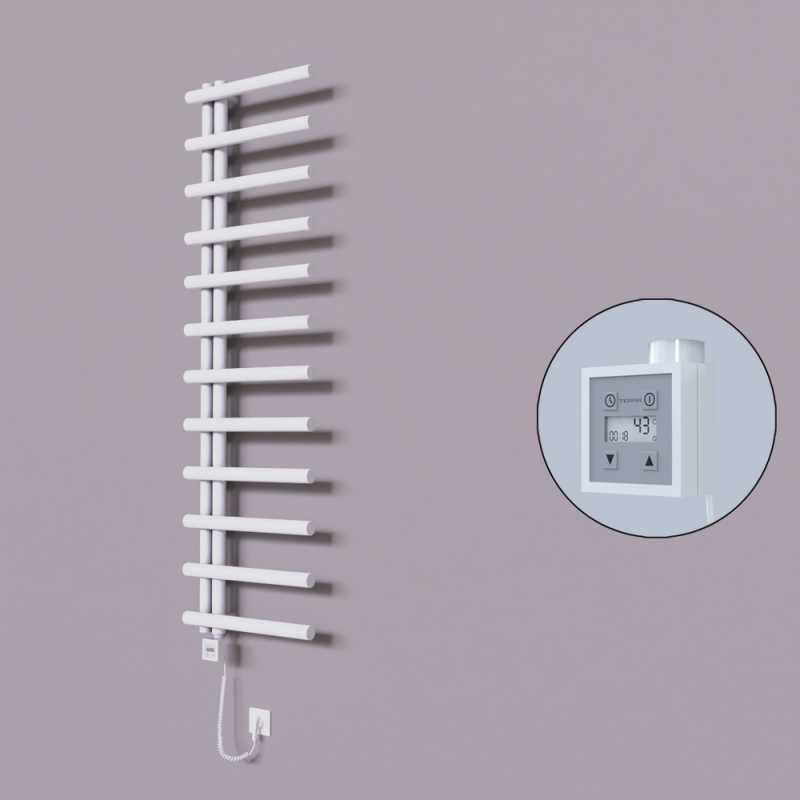 Tuna Dekoratif Elektrikli Havlupan 500x1750 Beyaz (KTX3 Termostat) 600W Spiral Kablolu - 1TUN05001750B1TE7060-K