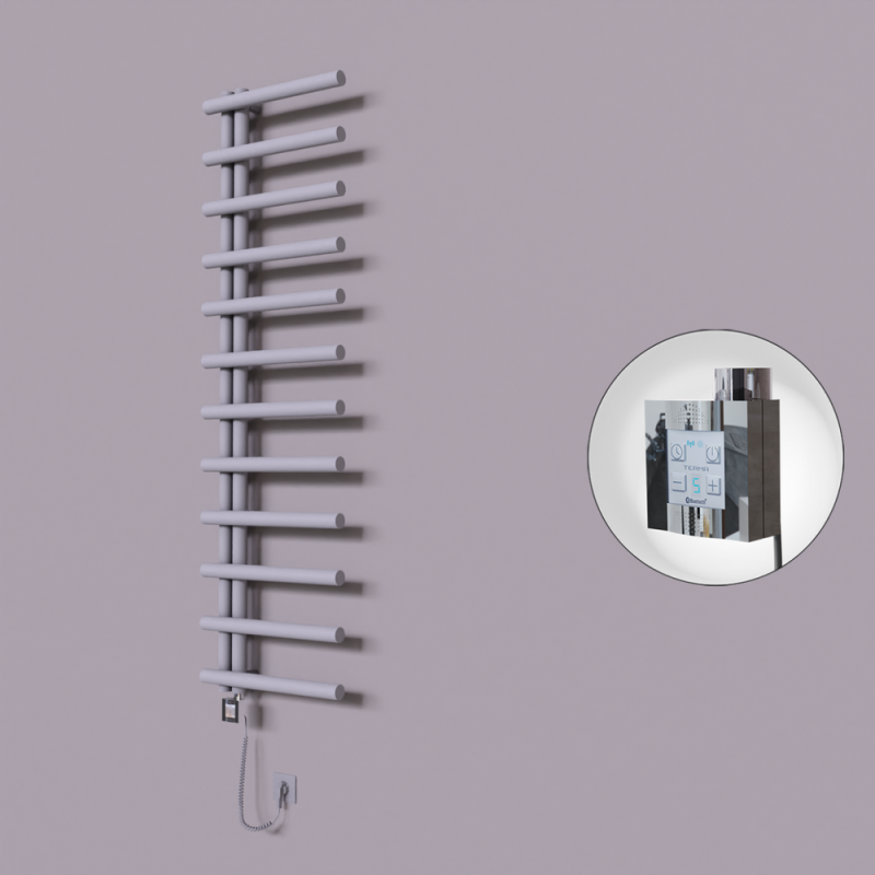 Tuna Dekoratif Elektrikli Havlupan 500x1750 Gri (KTX4 Termostat) 600W Spiral Kablolu - 1TUN05001750B4TEC060-K