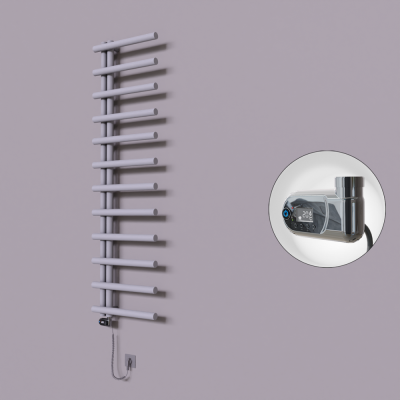 Radiva - Tuna Dekoratif Elektrikli Havlupan 500x1750 Gri (Thesis Termostat) 600W