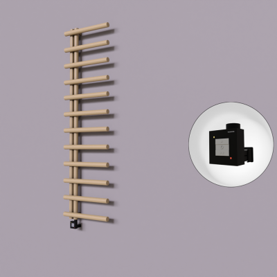 Radiva - Tuna Dekoratif Elektrikli Havlupan 500x1750 Kapuçino (KTX1 Termostat) 600W
