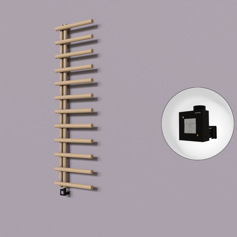 Tuna Dekoratif Elektrikli Havlupan 500x1750 Kapuçino (KTX1 Termostat) 600W - 1TUN05001750BKTEB060