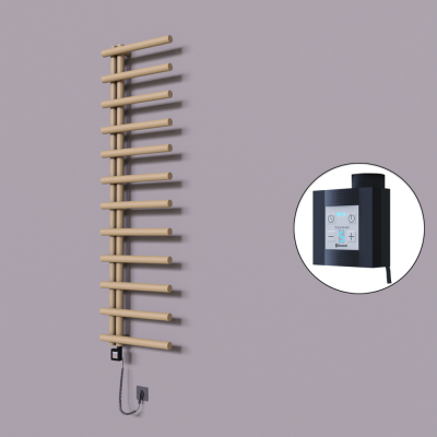 Radiva - Tuna Dekoratif Elektrikli Havlupan 500x1750 Kapuçino (KTX4 Termostat) 600W Spiral Kablolu