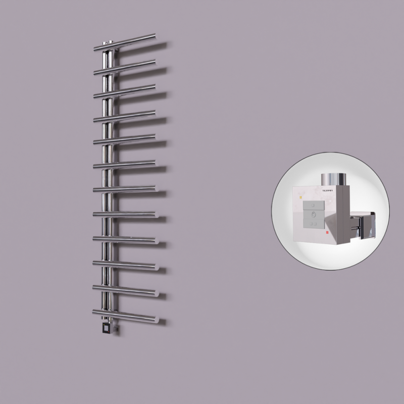 Tuna Dekoratif Elektrikli Havlupan 500x1750 Krom (KTX1 Termostat) 300W - 1TUN05001750K1PEB030