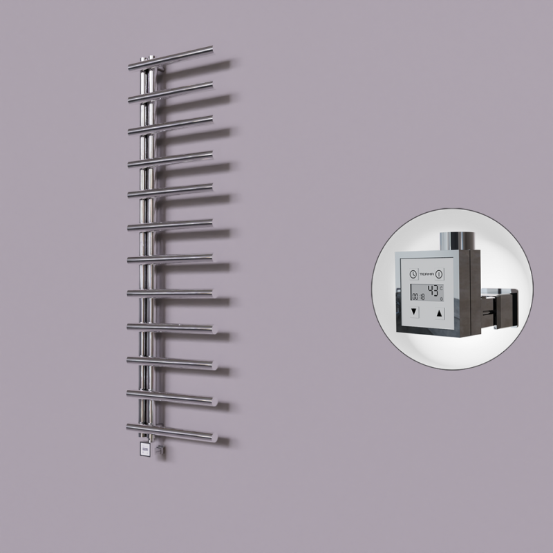 Tuna Dekoratif Elektrikli Havlupan 500x1750 Krom (KTX3 Termostat) 300W - 1TUN05001750K1PE7030