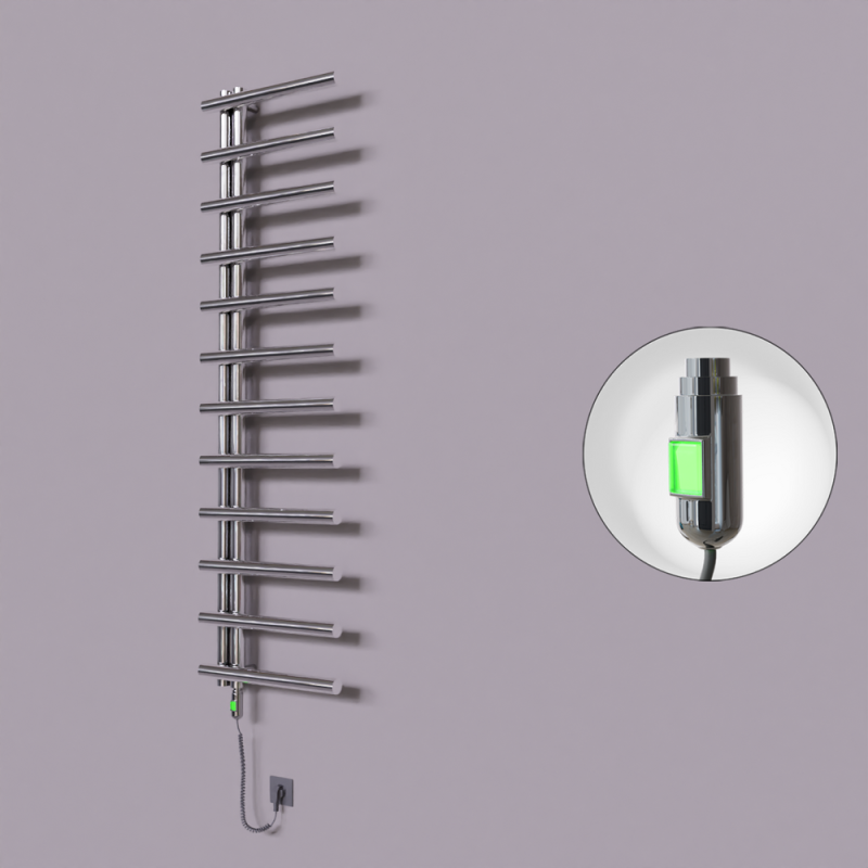 Tuna Dekoratif Elektrikli Havlupan 500x1750 Krom (On/Off Düğmeli) 300W - 1TUN05001750K1PE1030