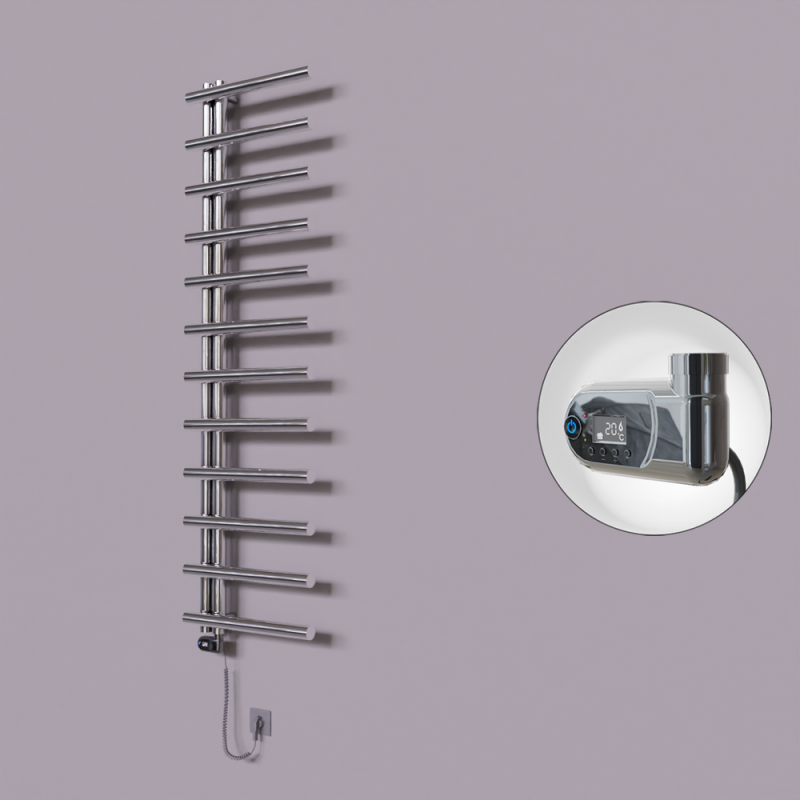 Tuna Dekoratif Elektrikli Havlupan 500x1750 Krom (Thesis Termostat) 300W - 1TUN05001750K1PE2030