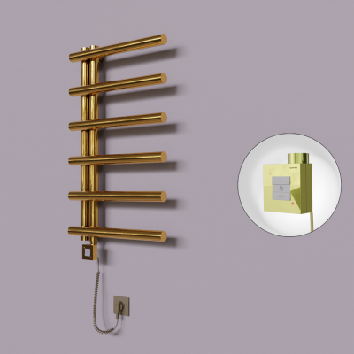 Radiva - Tuna Dekoratif Elektrikli Havlupan 500x850 Altın (KTX1 Termostat) 200W Spiral Kablolu (1)