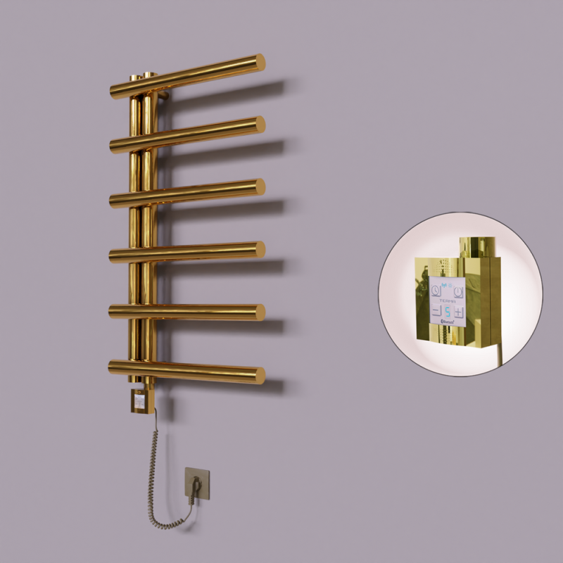 Tuna Dekoratif Elektrikli Havlupan 500x850 Altın (KTX4 Termostat) 200W Spiral Kablolu - 1TUN05000850K2PEC020-K