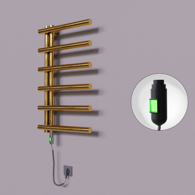 Tuna Dekoratif Elektrikli Havlupan 500x850 Altın (On/Off Düğmeli) 200W - 1TUN05000850K2PE1020