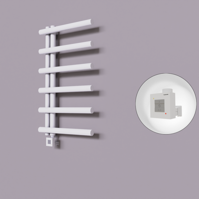 Tuna Dekoratif Elektrikli Havlupan 500x850 Beyaz (KTX1 Termostat) 300W - 1TUN05000850B1TEB030