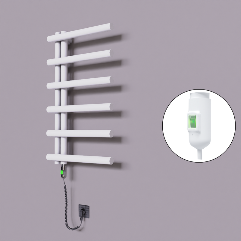 Tuna Dekoratif Elektrikli Havlupan 500x850 Beyaz (On/Off Düğmeli) 300W - 1TUN05000850B1TE1030