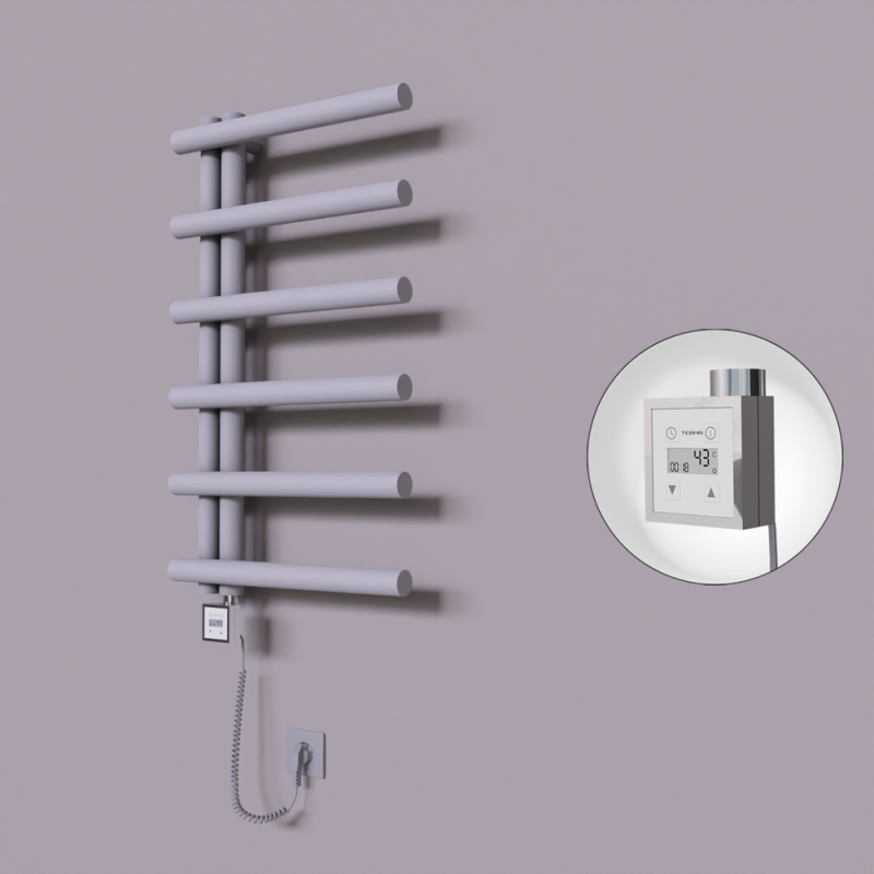 Tuna Dekoratif Elektrikli Havlupan 500x850 Gri (KTX3 Termostat) 300W Spiral Kablolu - 1TUN05000850B4TE7030-K