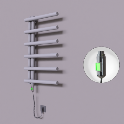 Radiva - Tuna Dekoratif Elektrikli Havlupan 500x850 Gri (On/Off Düğmeli) 300W