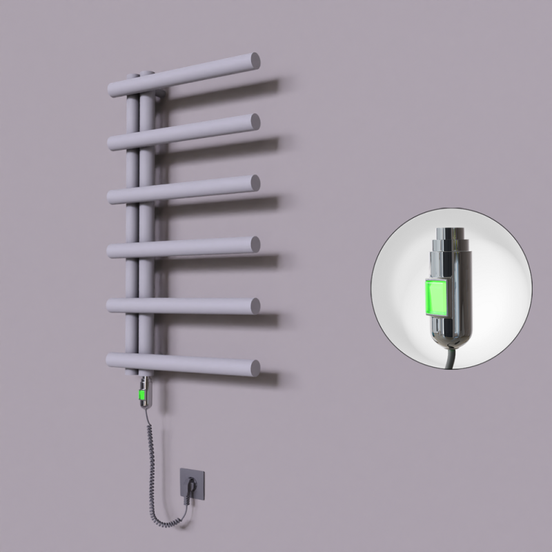 Tuna Dekoratif Elektrikli Havlupan 500x850 Gri (On/Off Düğmeli) 300W - 1TUN05000850B4TE1030