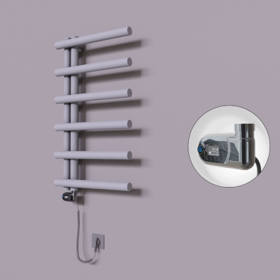 Radiva - Tuna Dekoratif Elektrikli Havlupan 500x850 Gri (Thesis Termostat) 300W
