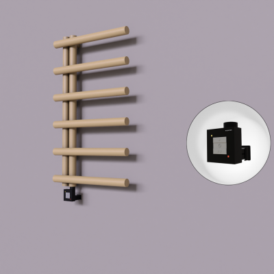 Radiva - Tuna Dekoratif Elektrikli Havlupan 500x850 Kapuçino (KTX1 Termostat) 300W - 500