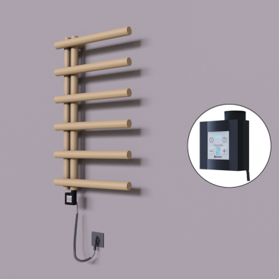Radiva - Tuna Dekoratif Elektrikli Havlupan 500x850 Kapuçino (KTX4 Termostat) 300W Spiral Kablolu