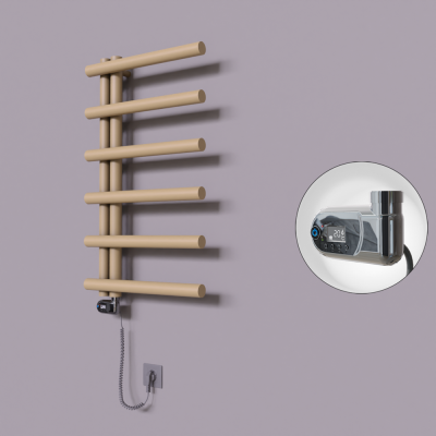 Radiva - Tuna Dekoratif Elektrikli Havlupan 500x850 Kapuçino (Thesis Termostat) 300W (1)