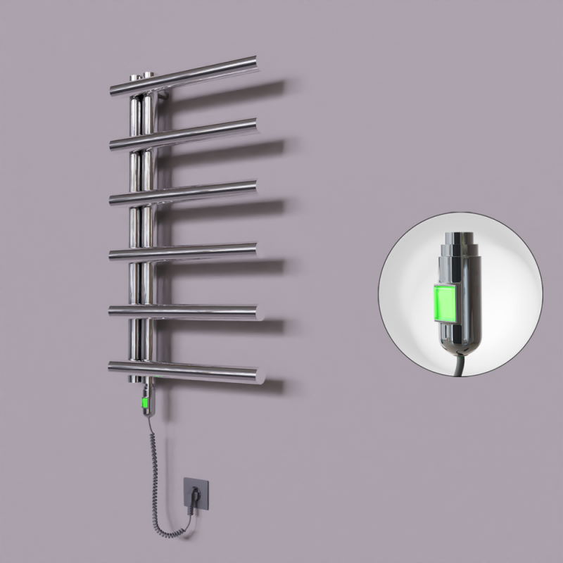 Tuna Dekoratif Elektrikli Havlupan 500x850 Krom (On/Off Düğmeli) 200W - 1TUN05000850K1PE1020