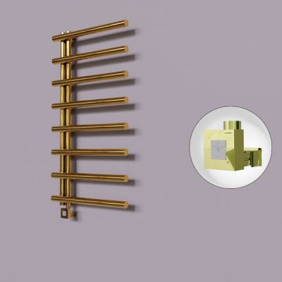 Radiva - Tuna Dekoratif Elektrikli Havlupan 600x1150 Altın (KTX1 Termostat) 300W