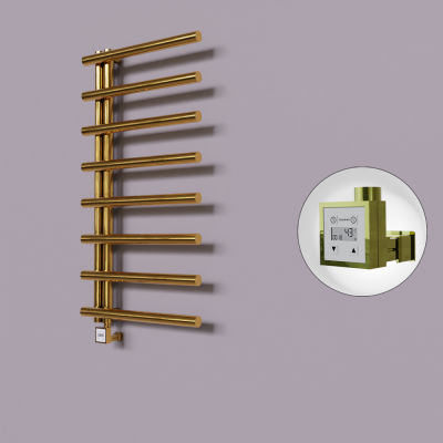 Radiva - Tuna Dekoratif Elektrikli Havlupan 600x1150 Altın (KTX3 Termostat) 300W - 500