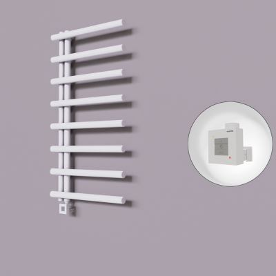 Radiva - Tuna Dekoratif Elektrikli Havlupan 600x1150 Beyaz (KTX1 Termostat) 600W (1)