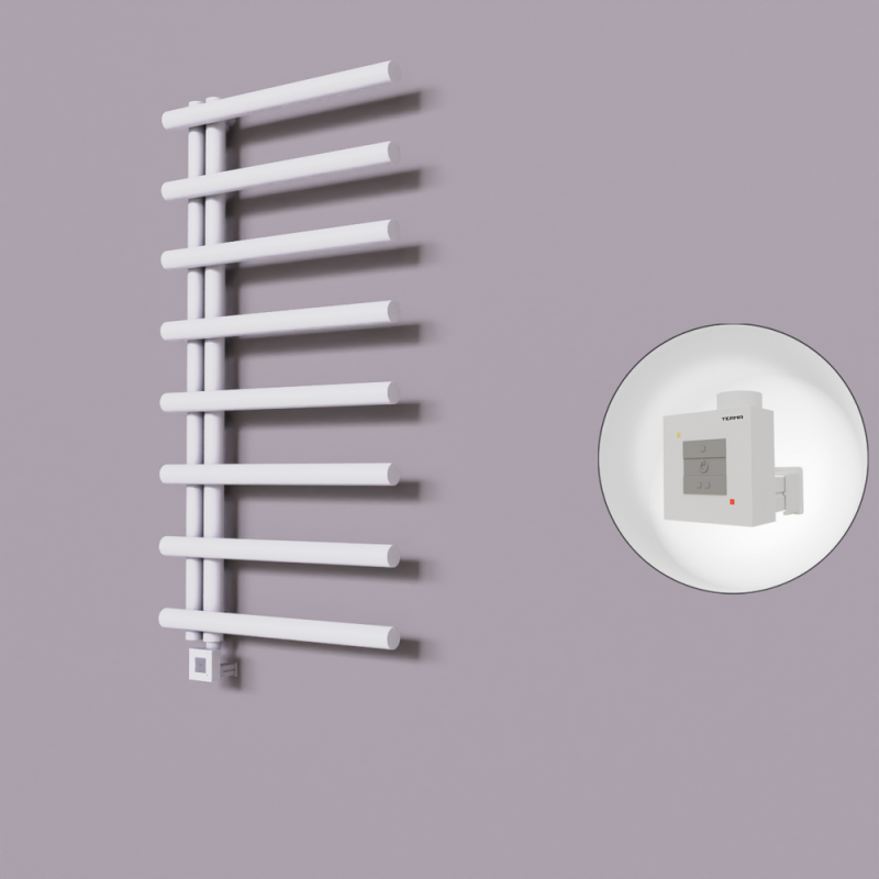 Tuna Dekoratif Elektrikli Havlupan 600x1150 Beyaz (KTX1 Termostat) 600W - 1TUN06001150B1TEB060